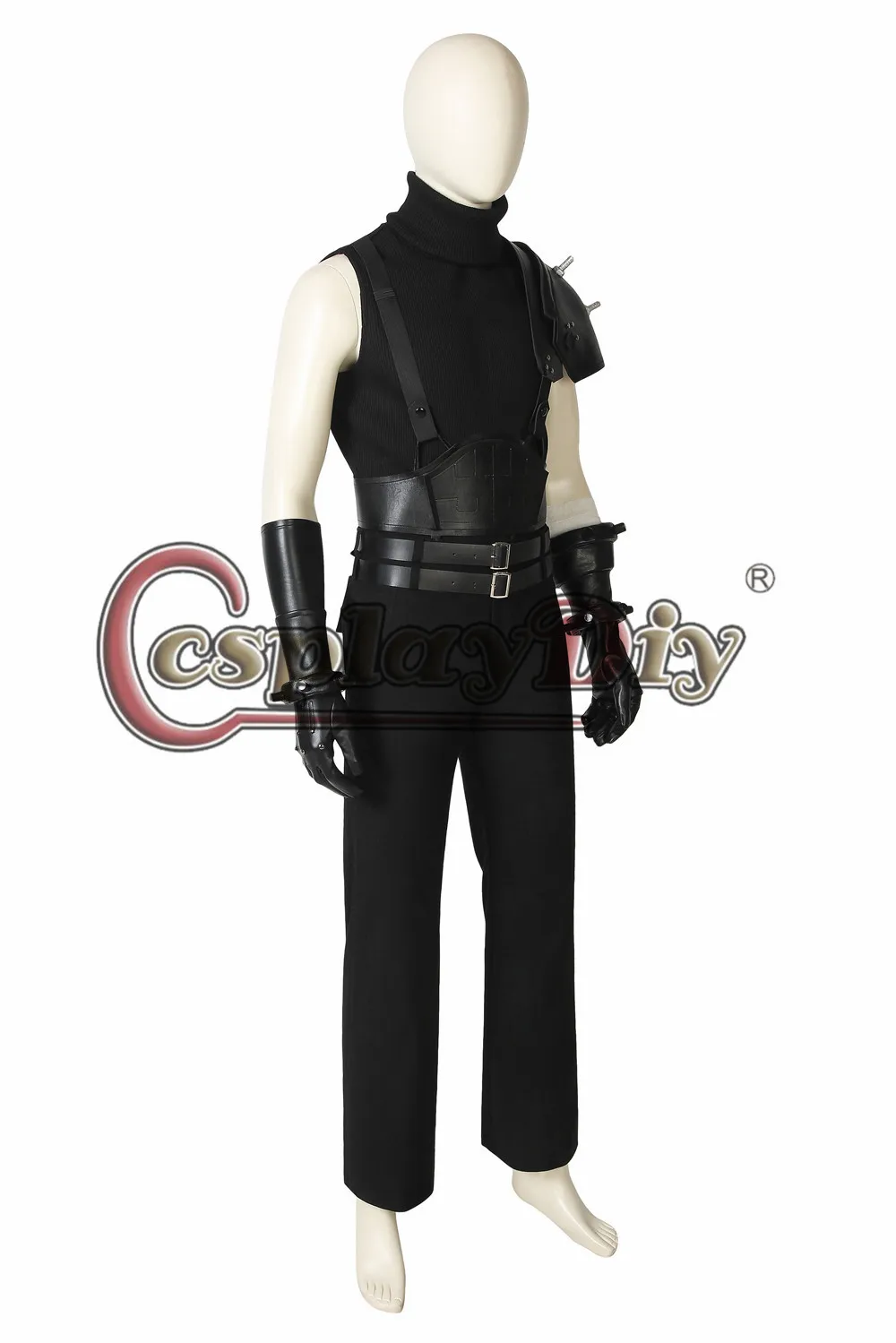 Косплэй diy игры FINAL FANTASY VII Cloud Strife FFVII FF7 Косплэй костюм для взрослых Для мужчин Хэллоуин костюмы черный наряд индивидуальный заказ