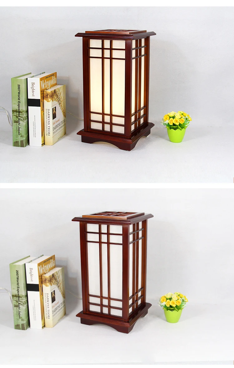Современные японские татами Стиль квадратной формы древесины дуба сплошной деревянный пол лампа с E27 светодиодный теплый белый свет для