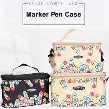 80 120 Large Capacity Marker Pen Case Folding Canvas Handbag Artist Marker Bag Storage Student Stationery Art Supplies Organizer