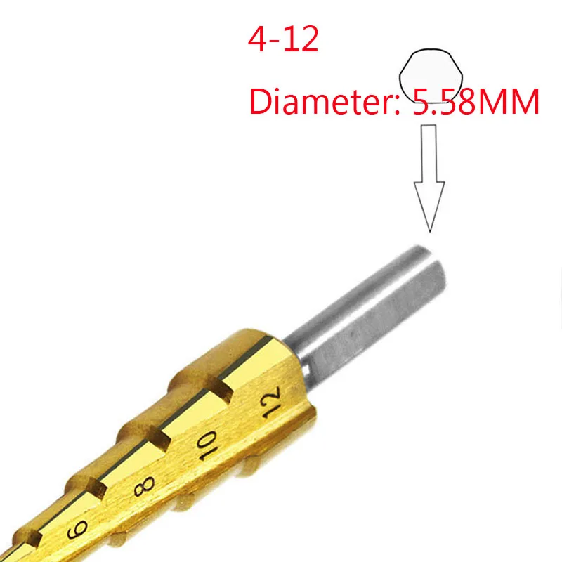 3 шт. из быстрорежущей стали, большое шаговое сверло, конусное сверло, титановое сверло, набор ступенчатых сверл, набор инструментов, отверстие 4-32 мм, 4-20 мм, 4-12 мм