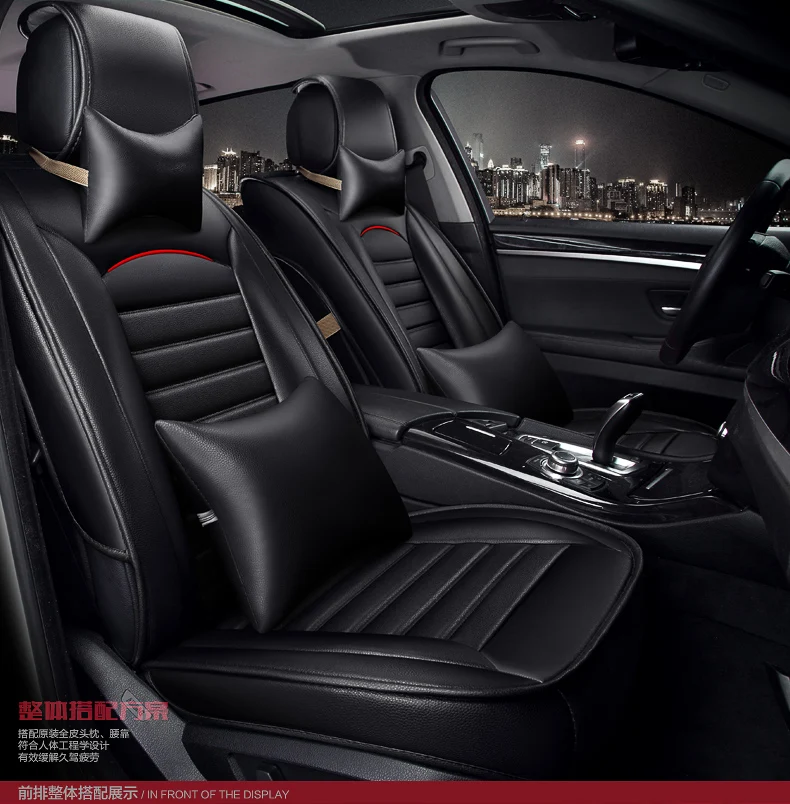 red Car seat covers fit Ford Kuga full set black