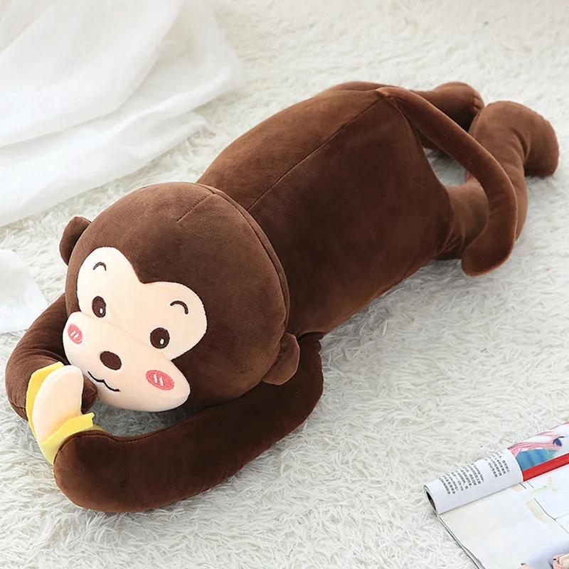 1 pc 60/80/100 cm Kawaii мягкие игрушки подушка с милой обезьянкой кролик плюшевые игрушки для Для детей подушка для девочки забавные подарки на день рождения - Цвет: Monkey
