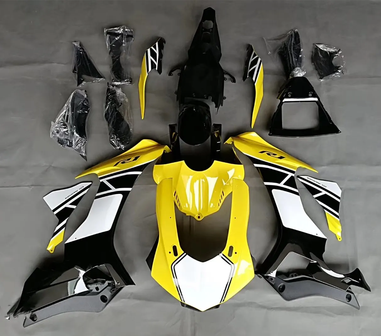 

YZF R1 15 16 Motorcycle Bodywork Fairings Kit For Yamaha YZFR1 YZF-R1 YZF1000 2015 2016 Fairings Injection Molding Yellow Black