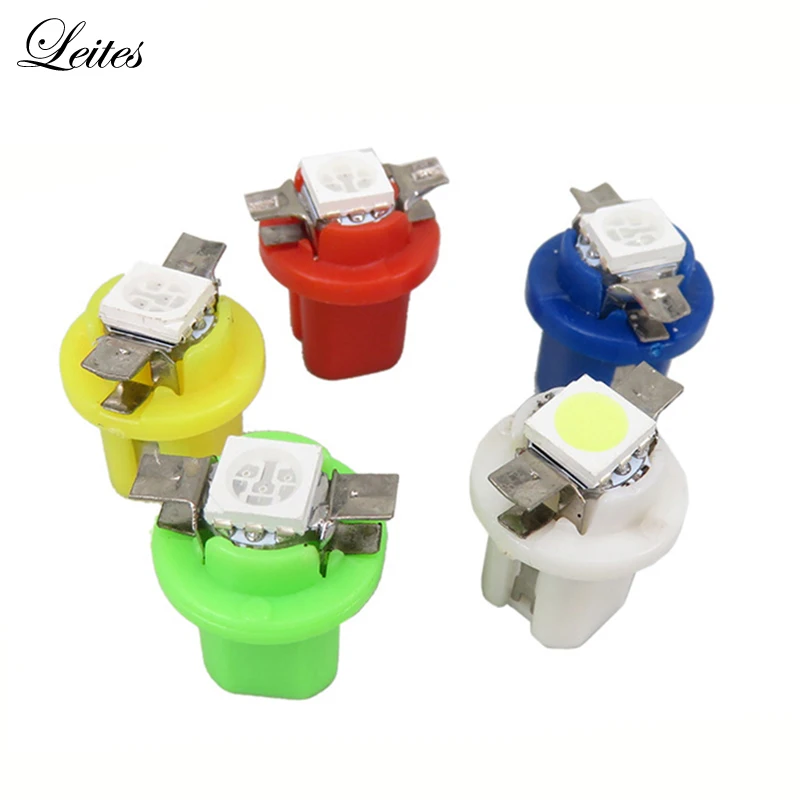 

4PCS T5 B8.5 B8.5D Car Auto LED Indiator Gauge Lights Interior Dashboard Dash Side Lamp DC12V Blue Red Green White Yellow