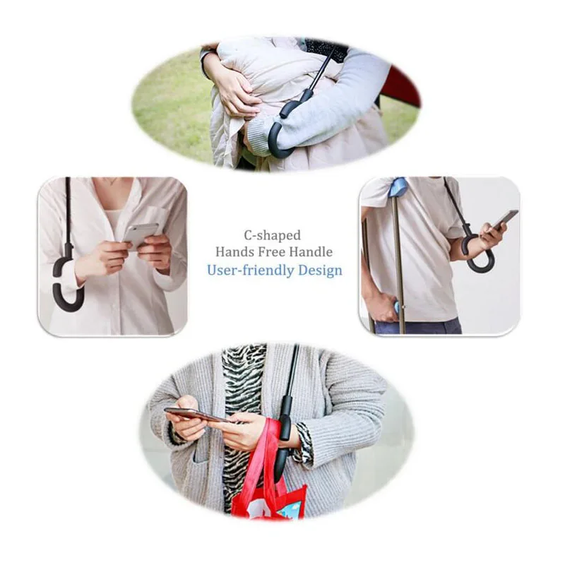 Windproof Reverse Folding Double Layer Inverted Chuva Umbrella Self Stand Inside Out Rain Protection C-Hook Hands For Car