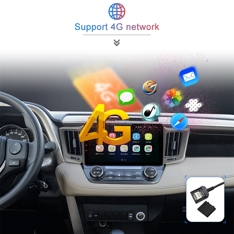 Sale Junsun V1 2G+32G Android 8.1 4G Car Radio Multimedia Video Audio Player WiFi Navigation GPS For Toyota RAV4 4 2013-2018 2 Din 4