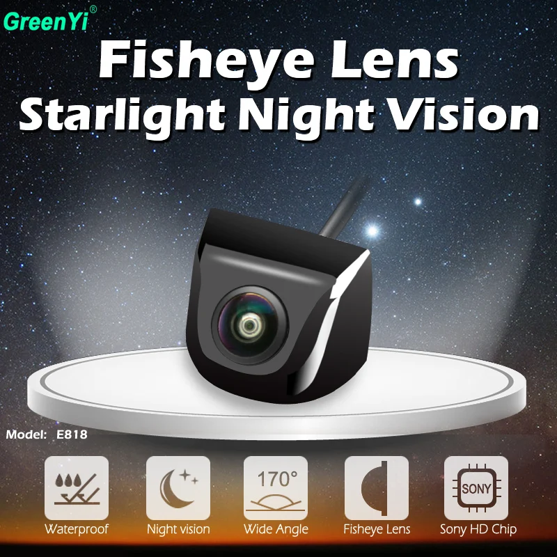 170 Degree Fisheye Lens HD Starlight Night Vision Sony MCCD Car Reverse Backup Rear View font