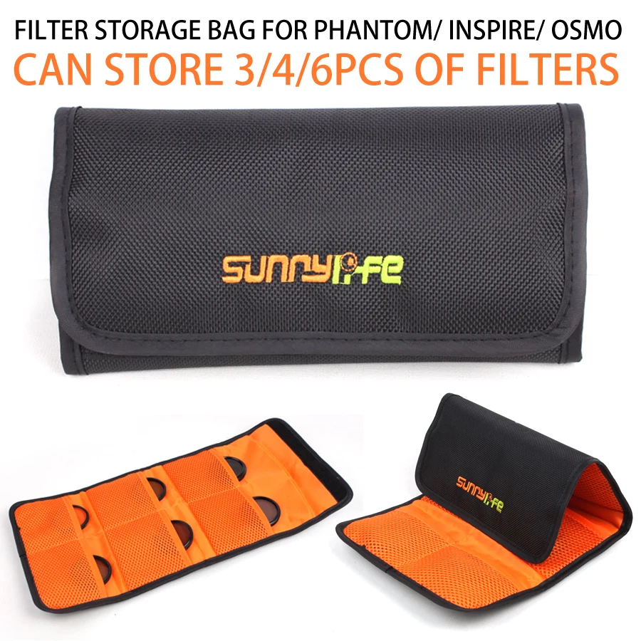 

Sunnylife Lens Filter Bag MCUV CPL ND Filters Portable Storage Bag for DJI Phantom 3/4 Inspire OSMO X3 X5