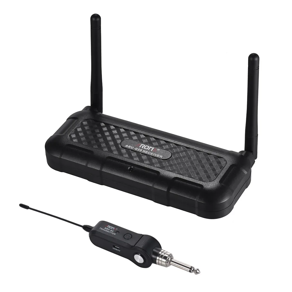 

UHF Wireless True Diversity Audio Transmission System Guitar Transmitter & Receiver Built-in Battery Max. 20M Range