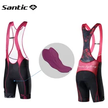 Santic велотрусы для женщин Pro Fit 4D мягкий дорожный горный велосипед Bib Короткие колготки для новорождённых Летний комбинезон бег Велосипедный спорт СПО