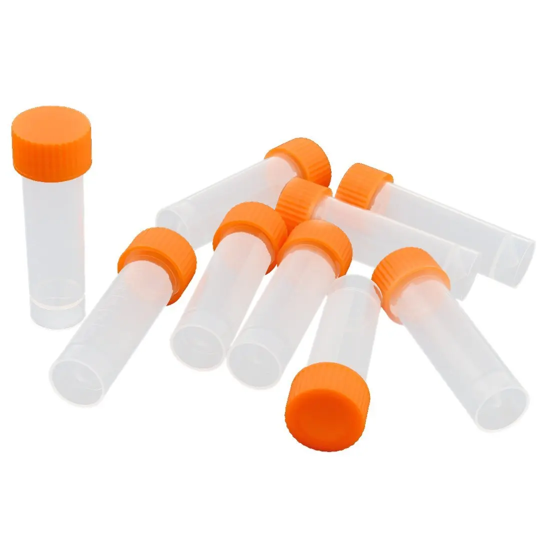10 Pcs 5ml Conical Bottom Graduated Plastic Vial Tubein Centrifuge Tubes from Office & School
