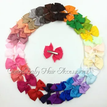 

30pcs/lot 3" Baby Hair Bow Clips Grosgrain Bows Ribbon Bow With Hair Clip Children Boutique Hairclip Kidocheese