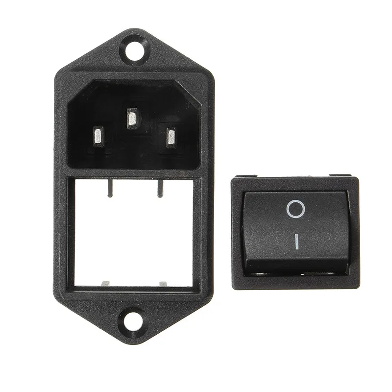 250V10A 3 контактная розетка IEC320 C14 с переключателем питания переключатель вкл/выкл