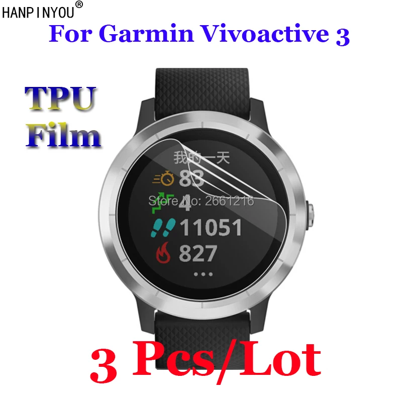 3 шт./партия для Garmin Vivoactive 3 SmartWatch полная крышка пленка из мягкого ТПУ Взрывозащищенный протектор экрана для Garmin Vivoactive3