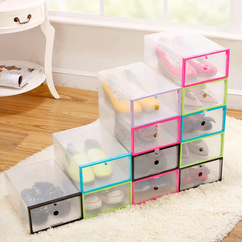 Konesky 1 Pc Portable Stackable Plastic See Through Drawer Type