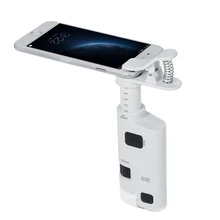 120-190X светодиодный микроскоп для сотового телефона Универсальный клип-тип микроскоп для мобильного телефона Лупа с светодиодный лупы с подсветкой Лупа 8 мм объектив