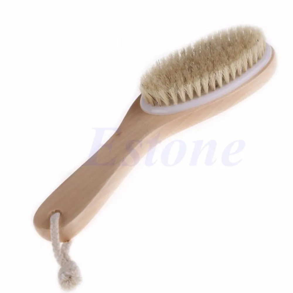 

Full Body Natural Bristle Dry Skin Exfoliation Brush Detox Cellulite Cleaner
