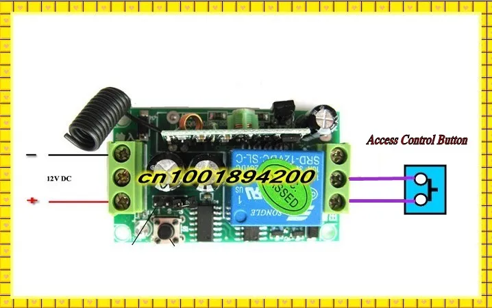 12 V 1CH RF беспроводной пульт дистанционного управления Система переключателя без защелки/самозащелкивающийся беспроводной переключатель 1 контроллер+ 2 переключателя 12V1CH 10A