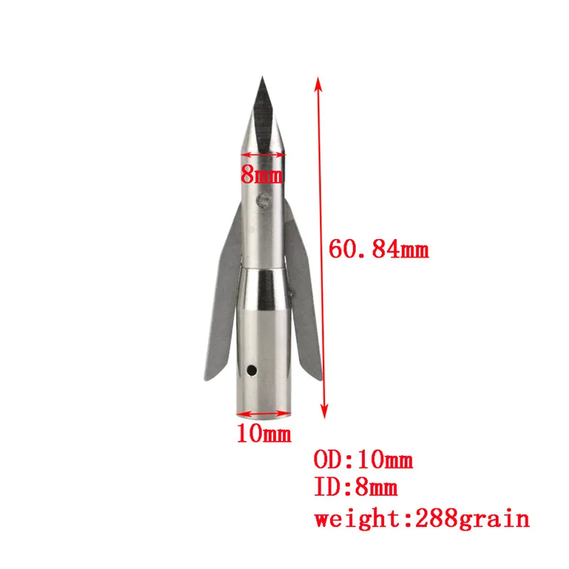 3/6/12 шт. Наконечники стрелы для ловли боулов 288 зерна 2 лезвия наконечники для стрельбы из лука