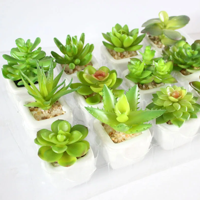 39Styles Green Artificial Succulents Plants for Home Garden Decoration Wedding Plants Wall Flower Arrangement Bonsai Fake Plants