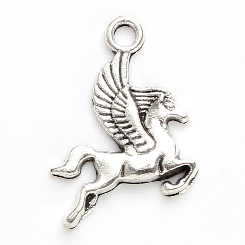Lucky Eye Pegasus Horse Charm сплав Серебряный Кулон Diy ювелирные аксессуары Изготовление