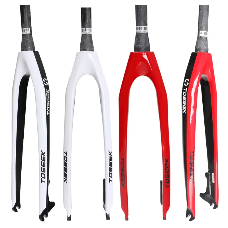 

TOSEEK Tapered Bicycle Hard Fork Brakes Mountain Bike carbon front Fork Bike Accessories 26/27.5/29 Inch
