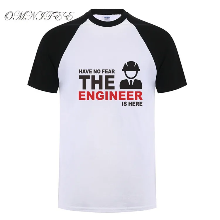 Летняя модная мужская футболка с коротким рукавом и надписью «Have no Fear The Engineer is here», хлопковая футболка для мужчин, OT-658