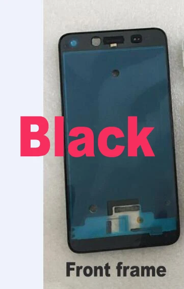 Лицевая пластина для ЖК-дисплея, рамка передней средней рамы, корпус батареи, задняя крышка, чехол для huawei Y5 II y5-2 CUN U29 L21 L01 L02 L03 L22 - Цвет: Black Front frame