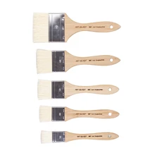 3867F high quality one piece Chunking bristle hair wooden handle acrylic oil gesso paint art brush
