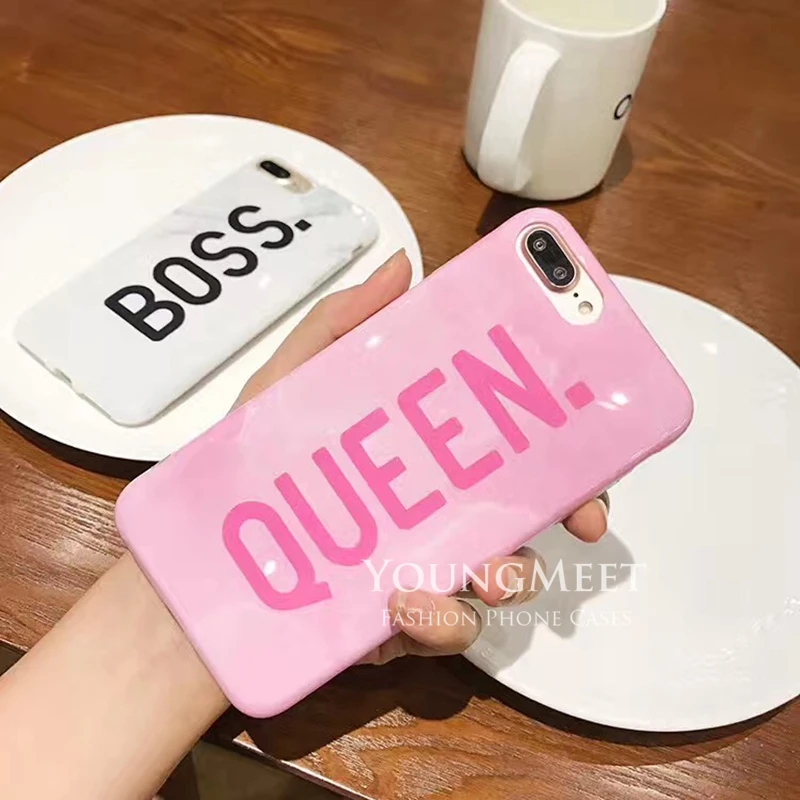 coque iphone 7 plus queen marbre