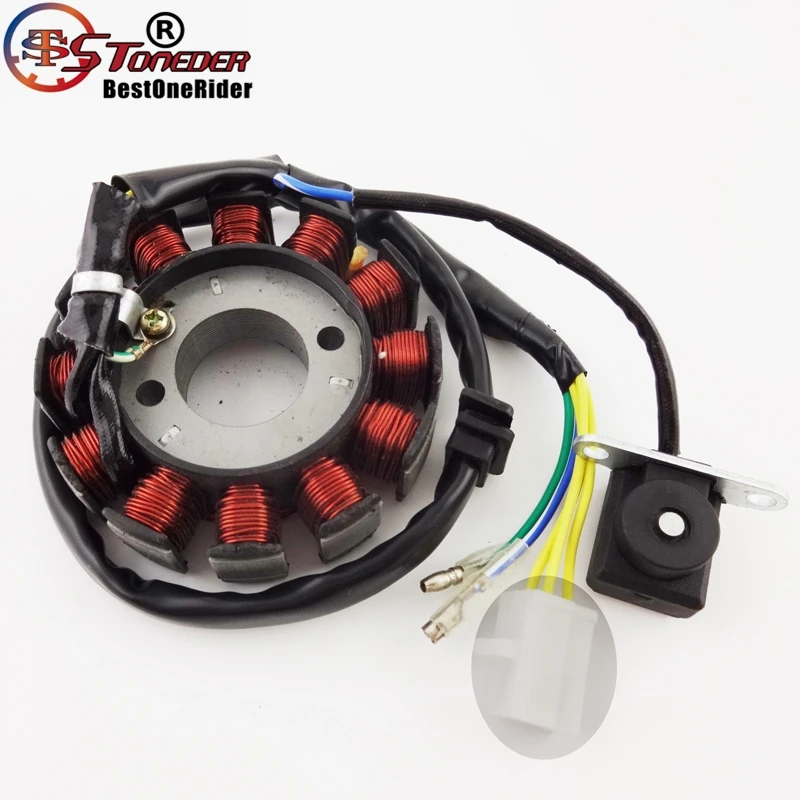Полюсный статор зажигания STONEDER 12 катушек магнитный ротор для двигателя GY6 125cc 150cc