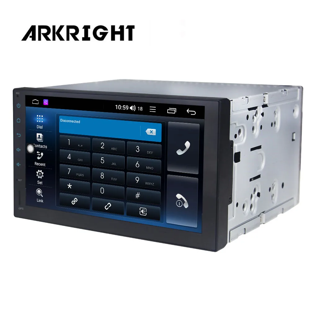 Best ARKRIGHT 7" 2Din 4+64GB Android Car Recorder/Car Radio Android 8.1 Octa Core Universal Head Unit HD GPS Support DSP 5