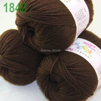 

Sale Lot of 3 balls x 50g (147y) Cashmere Silk velvet Hand knitting Yarn Brown 1840