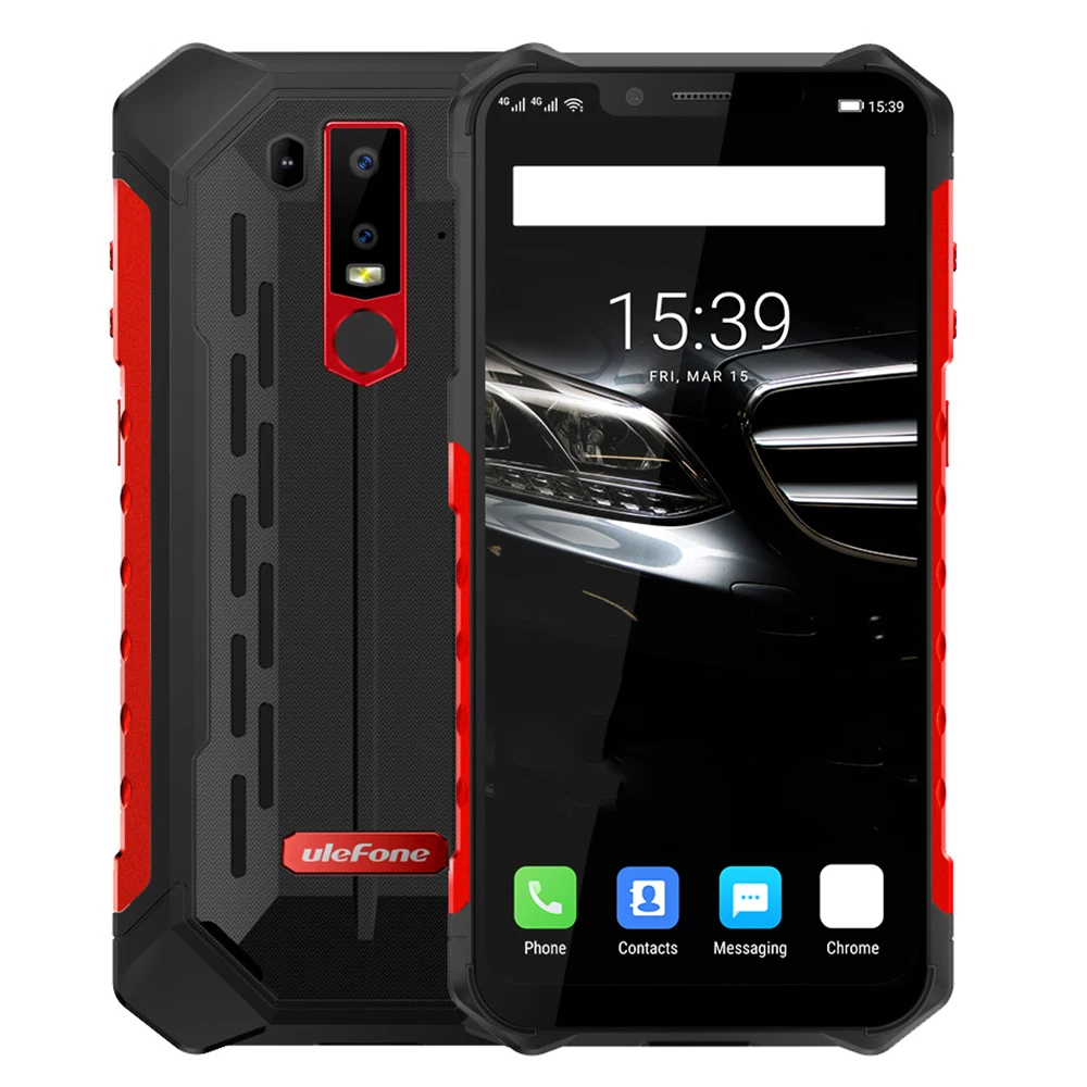 Смартфон Ulefone Armor 6E 4G 6,2 дюймов Android 9,0 MT6771T Восьмиядерный 2,1 ГГц 4 Гб ОЗУ 64 Гб ПЗУ 8.0MP 5000 мАч мобильный телефон