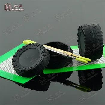 

2kit 23ml tyre plastic container cream jar dab wax oil Metal spoon tool mat storage 55*28mm box OEM custom gift easy clean