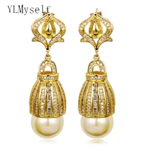 Большие висячие натуральные серьги с красным камнем ювелирные изделия золотого цвета orecchini красный синий желтый тигровый глаз и фиолетовый модная серьга из жемчуга