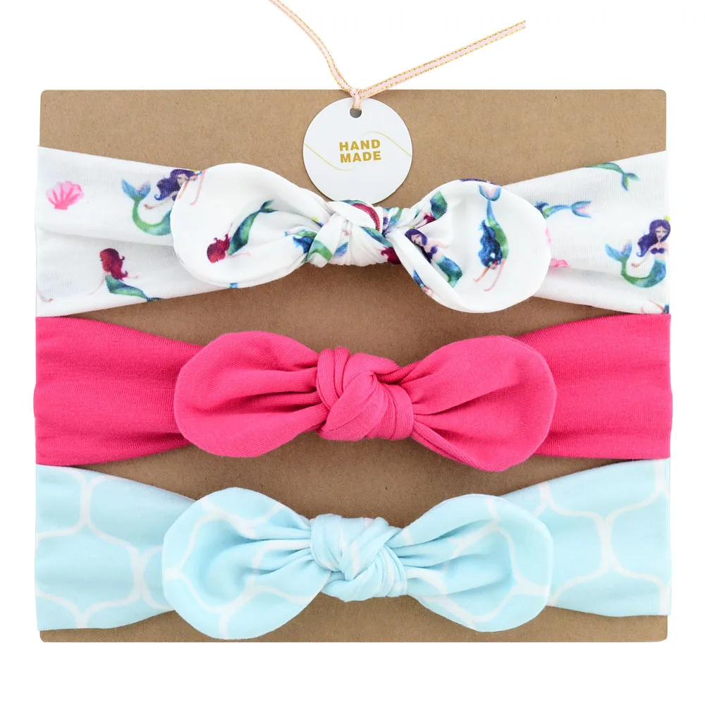 

European and American children's hair accessories three hair band set children's jewelry bow small ear headband 911