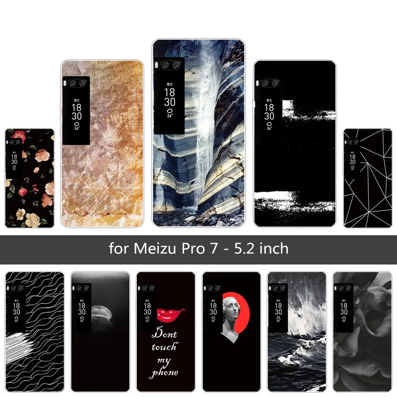 

Luxury Case For Meizu Pro 7 PRO7 Soft Silicone Fancy Phone Case for Meizu Pro 7 Pro7 Protective Clear TPU Covers Coque Capas