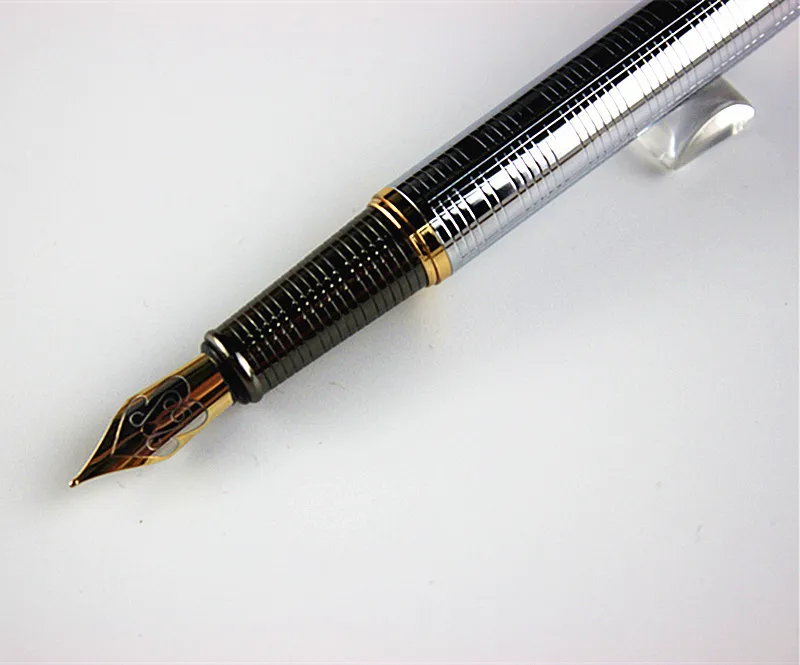 1 шт./лот Классическая Серебряная перьевая ручка в виде вектора брендовые