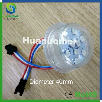 

50pcs 40mm Amusement rides led lights 9 leds smd driver pixel led module color changeable,UCS1903