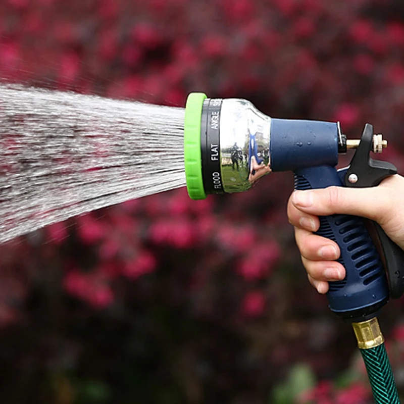 Spray Lawn Watering Multi-Function Car Wash High Pressure Durable Hand-Held Tools Hose Sprinkle Water Nozzle Garden 9 Patterns