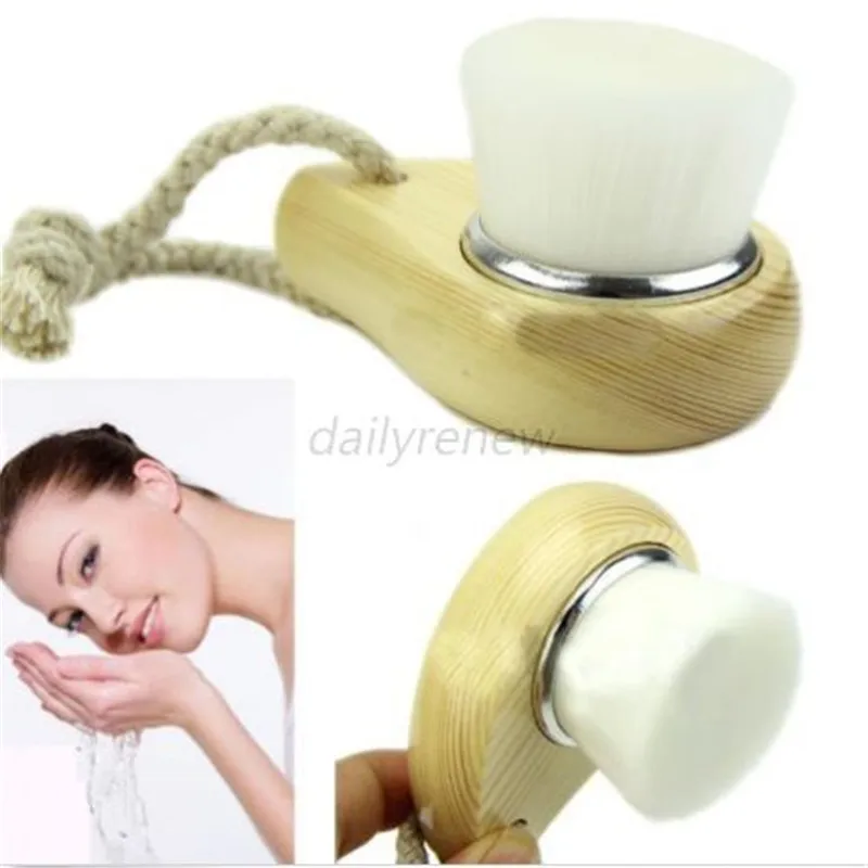 

New Arrival 1Pc Deep Cleansing Face Clean Soft Milder Fiber Wash Pore Facial Care Brush Wood 3003TM Hot!!