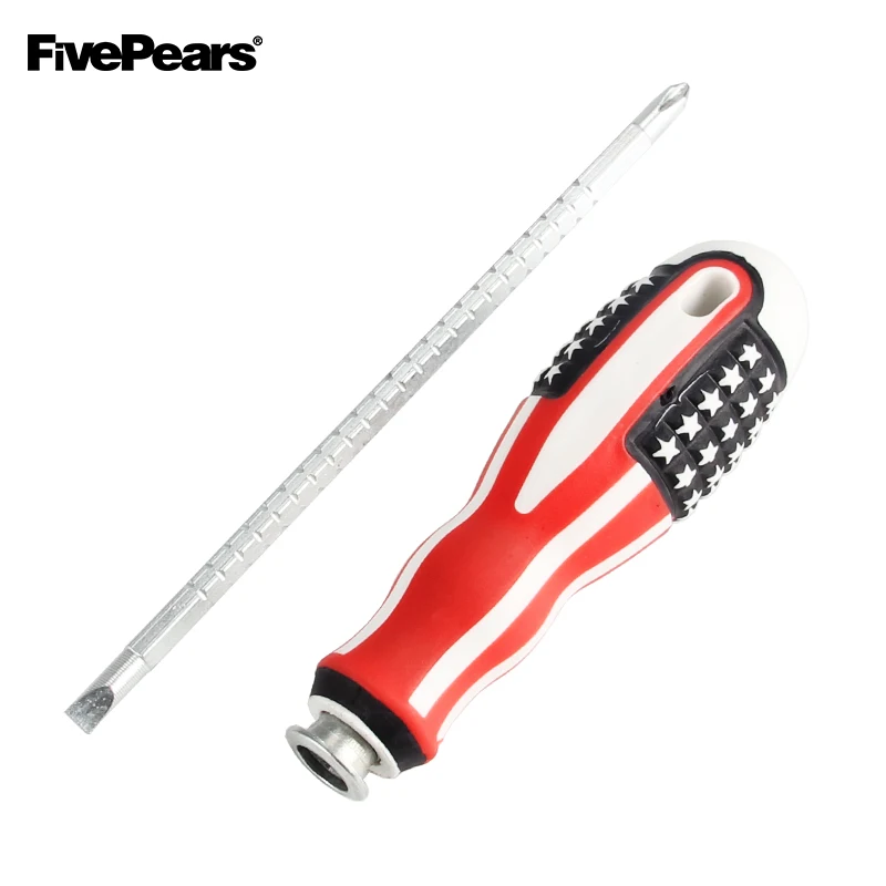 

Telescopic Dual-purpose Screwdriver Phillips and Slotted Screw Driver Hand Tool With Magnetism FivePears