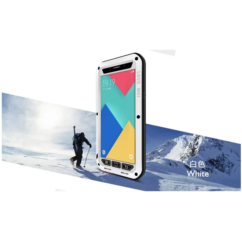 10 Pc/lot Original LOVE MEI Shockproof Dirtproof Waterproof Metal Aluminum Case 6.0&quot Inch For SAM Galaxy A9 A9100 Multi-Color |