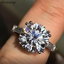 Choucong Solitaire Promise Ring, 925 пробы, серебро, кристалл, циркон, cz, обручальное кольцо, кольца для женщин, вечерние ювелирные изделия, подарок