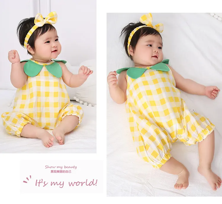 Летняя одежда для новорожденных девочек, Новорожденный bebe, одежда для девочек, боди, комбинезон+ повязка на голову для ребенка, комплект из 2 предметов, одежда для детей 0-12 месяцев