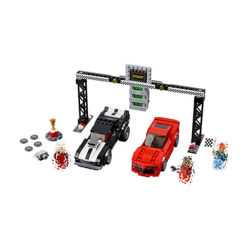 

Technic Speed Champions Camaro Drag Race 454pcs 3D model building Blocks education toys for children gifts Compatible With Toys