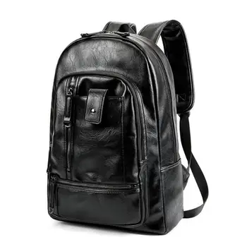 

newhotstacy bag 10301617 men's fashion double shoulder bag school student pu leather backpack