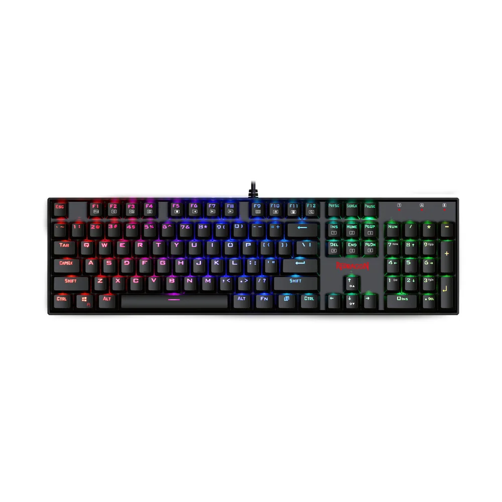 Игровая клавиатура Redragon K551 механическая клавиатура 104 клавиша RGB светодиодный подсветка Механическая компьютерная клавиатура с подсветкой для ПК Игр