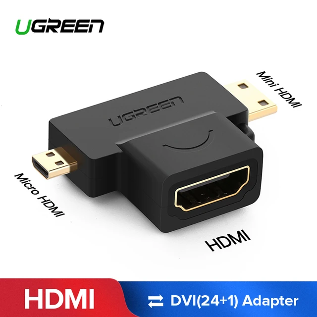 Cheap Ugreen 2 in 1 Mini HDMI / Micro HDMI Male to HDMI Female Adapter Supports 3D 4K 60Hz 1080P for GoPro Hero 6 Hero 5 Camera DSLR Cheap Ugreen 2 in 1 Mini HDMI / Micro HDMI Male to HDMI Female Adapter Supports 3D 4K 60Hz 1080P for GoPro Hero 6 Hero 5 Camera DSLR